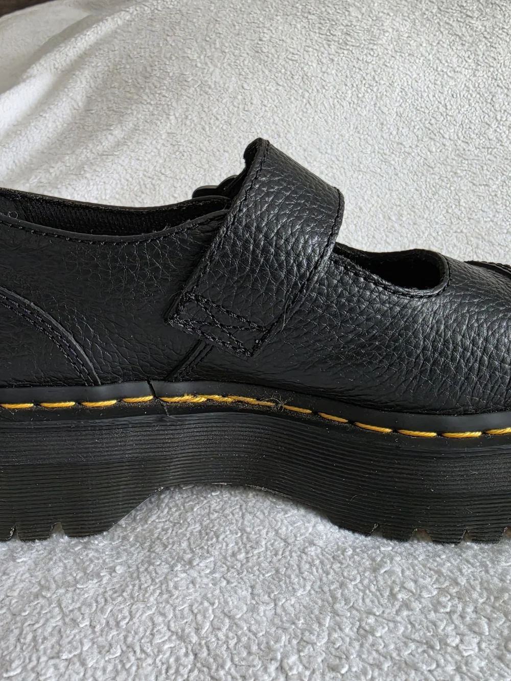 Dr. Martens Addina Flower Buckle Leather Platform Mary Janes